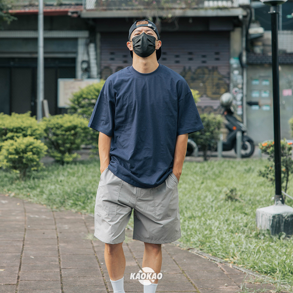 台灣製 ALLY 五分袖 落肩 短Tee 厚磅 「口袋/無口袋」