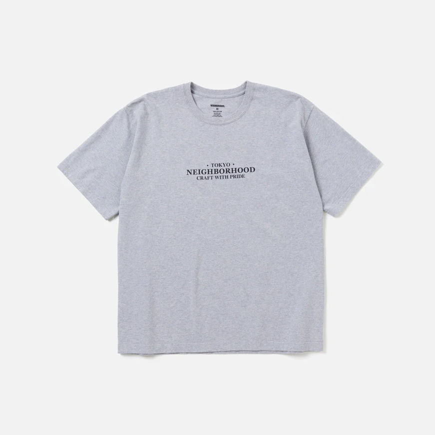 NEIGHBORHOOD NH. TEE SS-7 NBHD TOKYO 膠印文字T 黑/灰-232PCNH-ST07