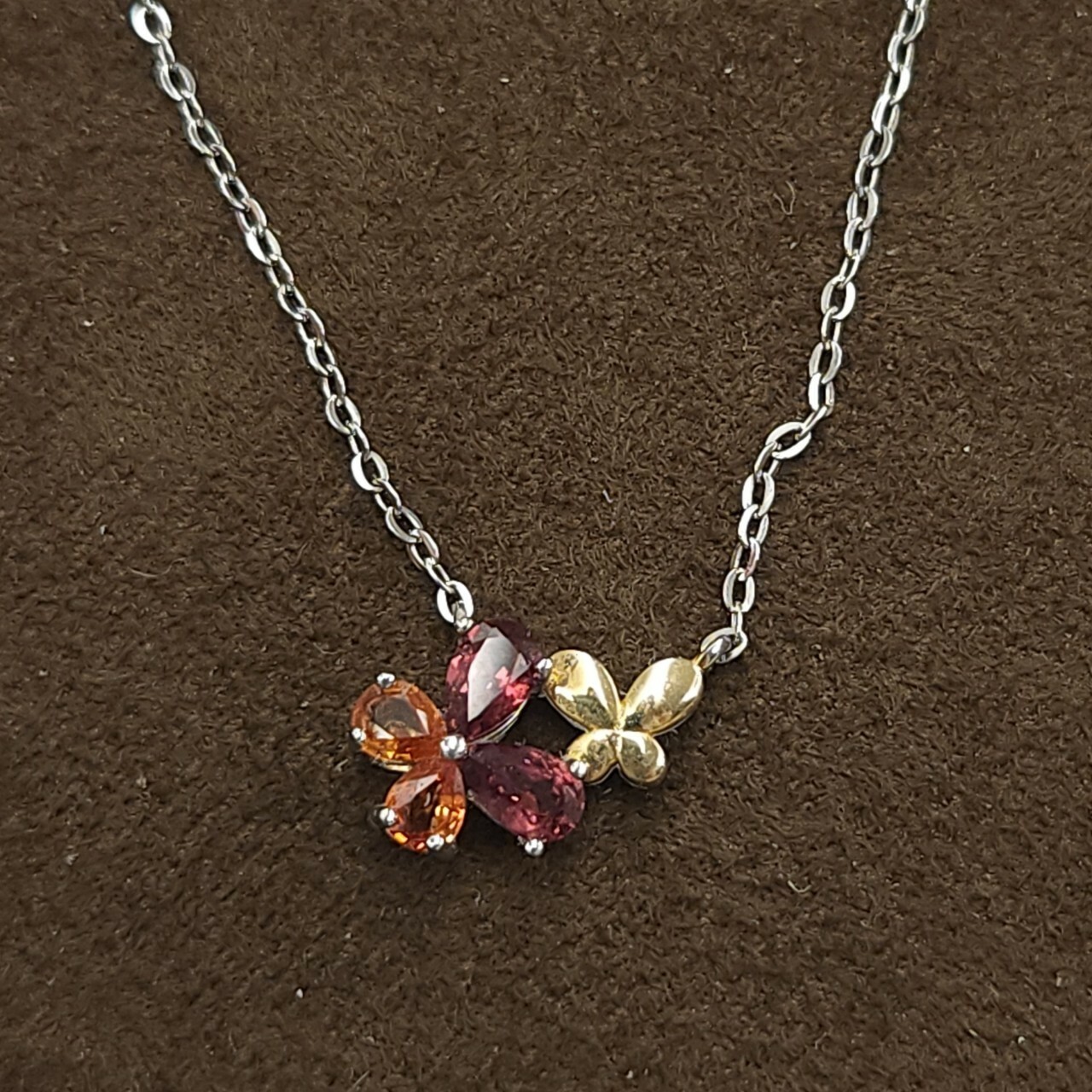 925銀項鍊 石榴石