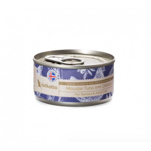 Astkatta – Mousse 吞拿魚+雞肉 老貓 Chicken+Tuna Senior 80g