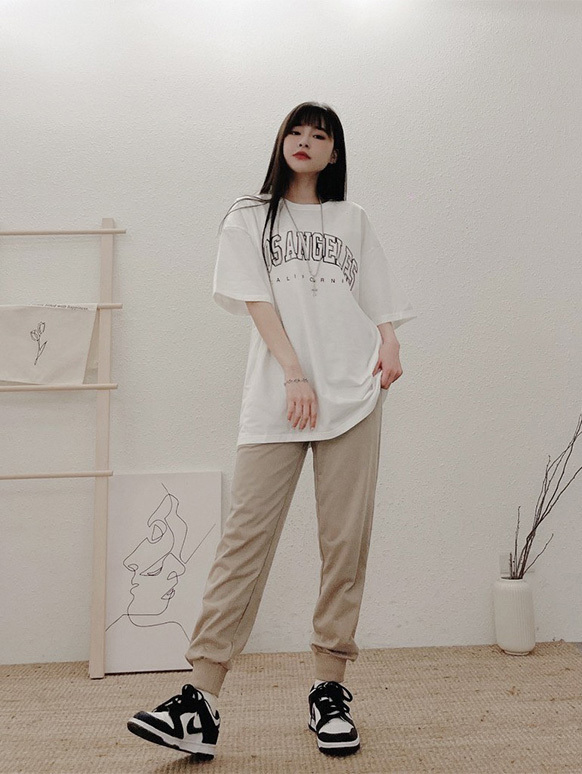 潮流街頭 簡約內毛圈 縮口棉長褲