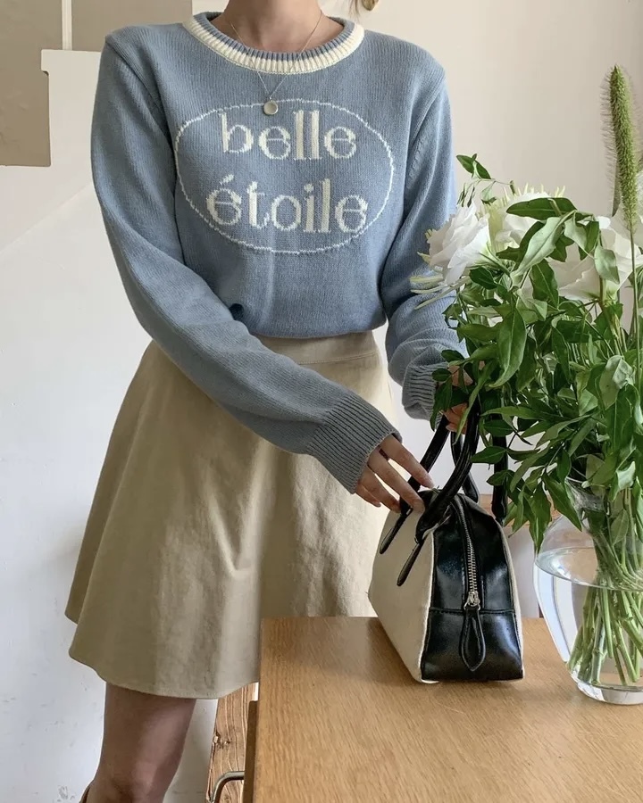 韓國製🇰🇷ET02 Belle Round Neck Knit