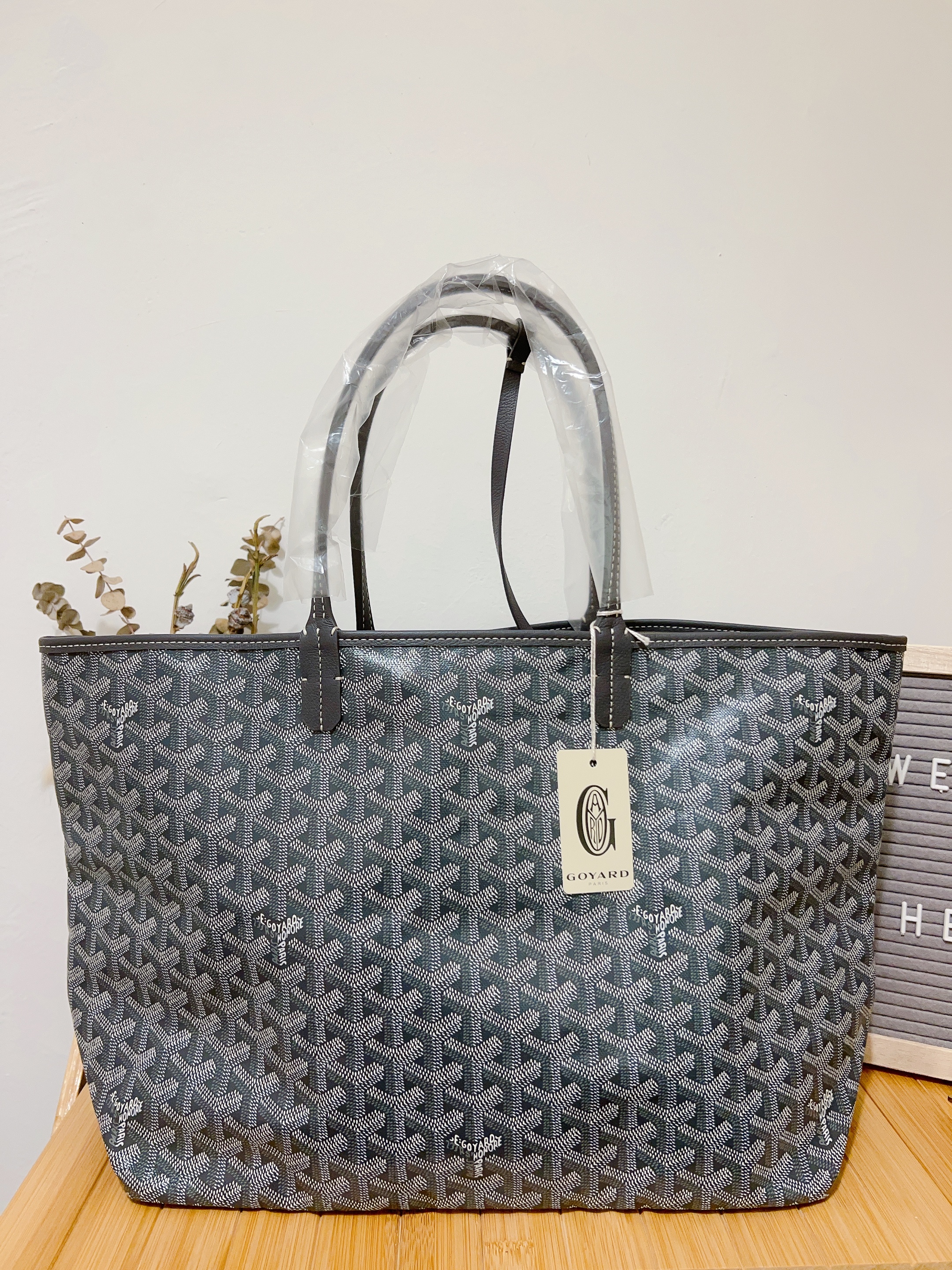 *Unused* Goyard saint louis tote bag PM grey