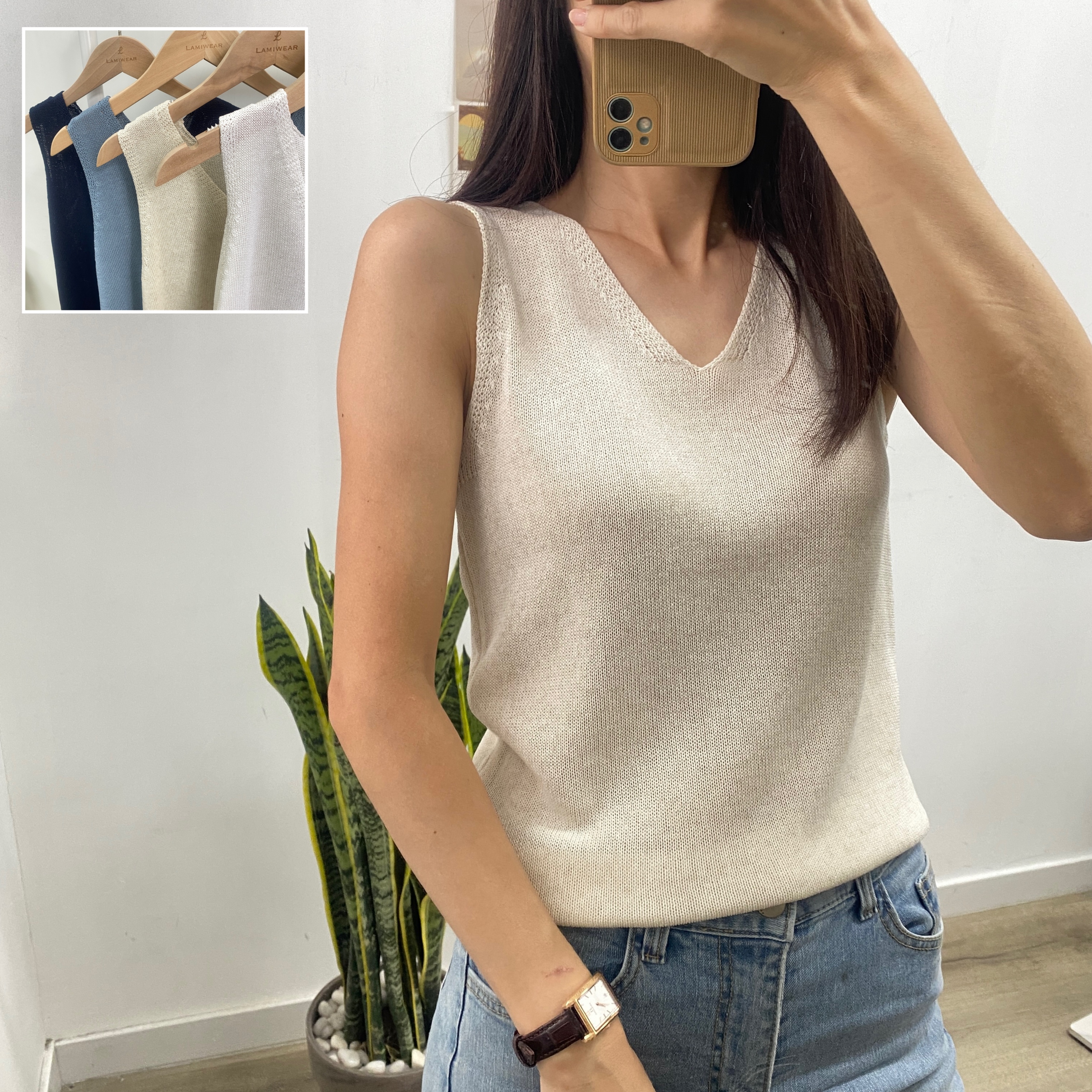 【 現貨 】幼針織V領背心