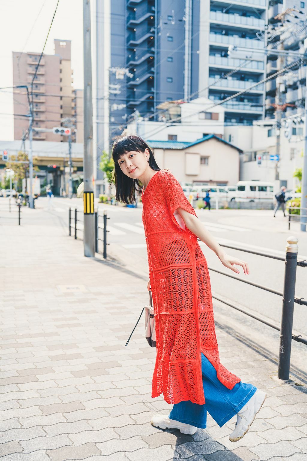 2way 落肩多編織衫(三色-緋紅)