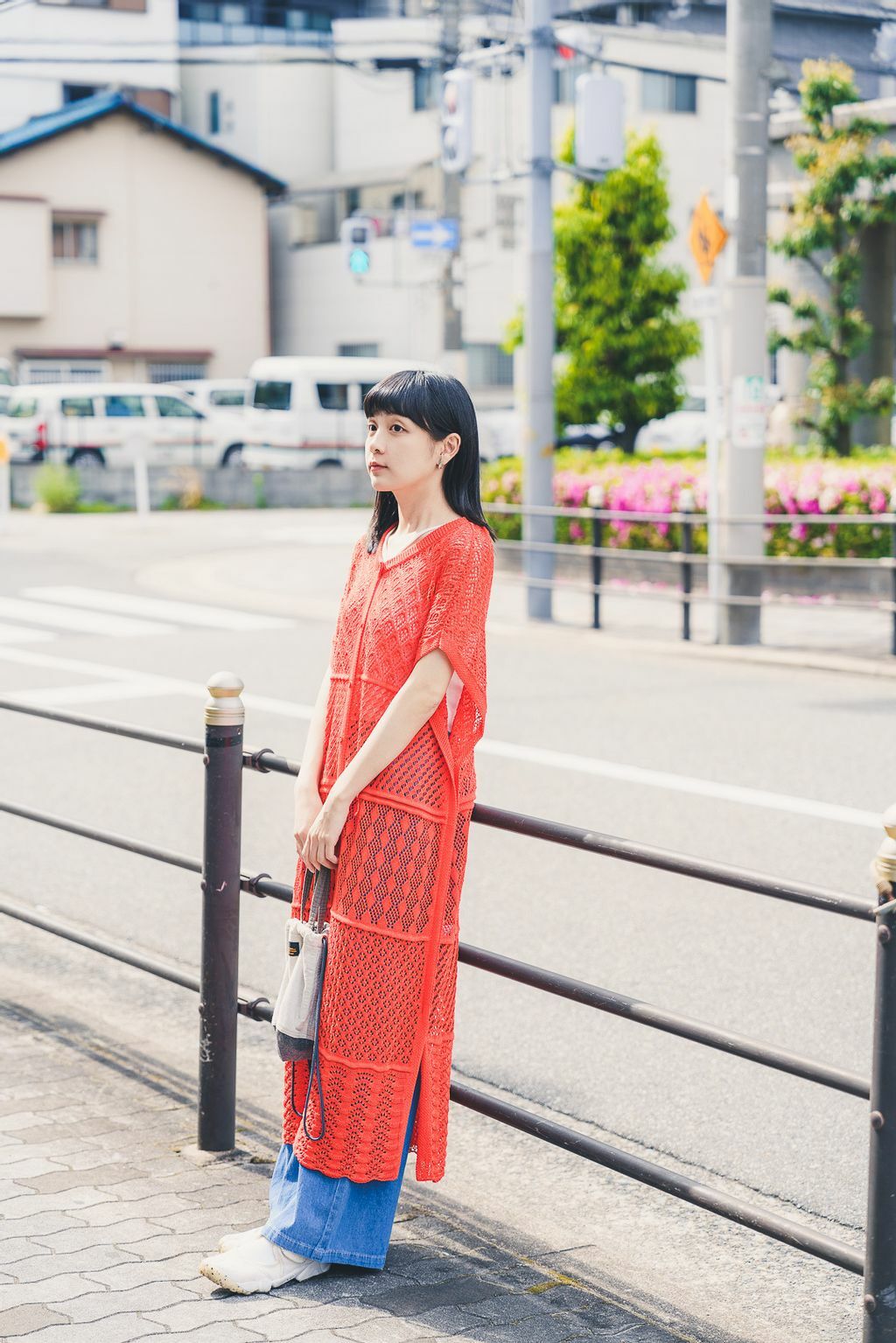 2way 落肩多編織衫(三色-緋紅)