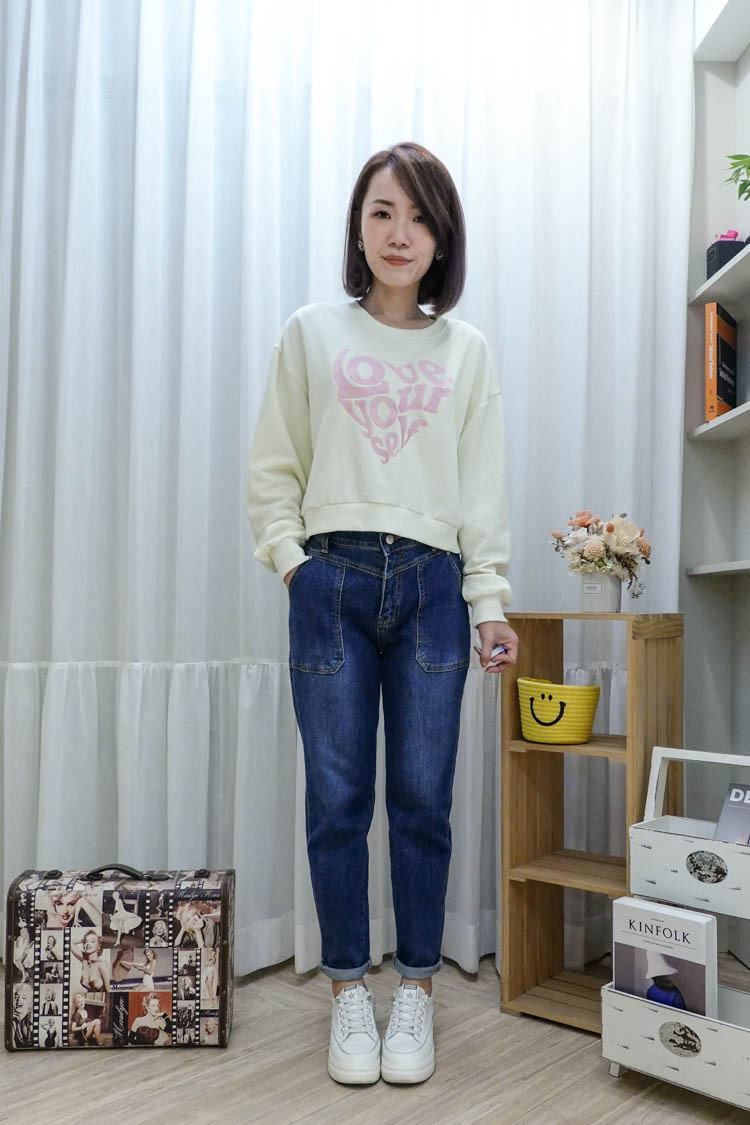 #931 直立式口袋牛仔長褲