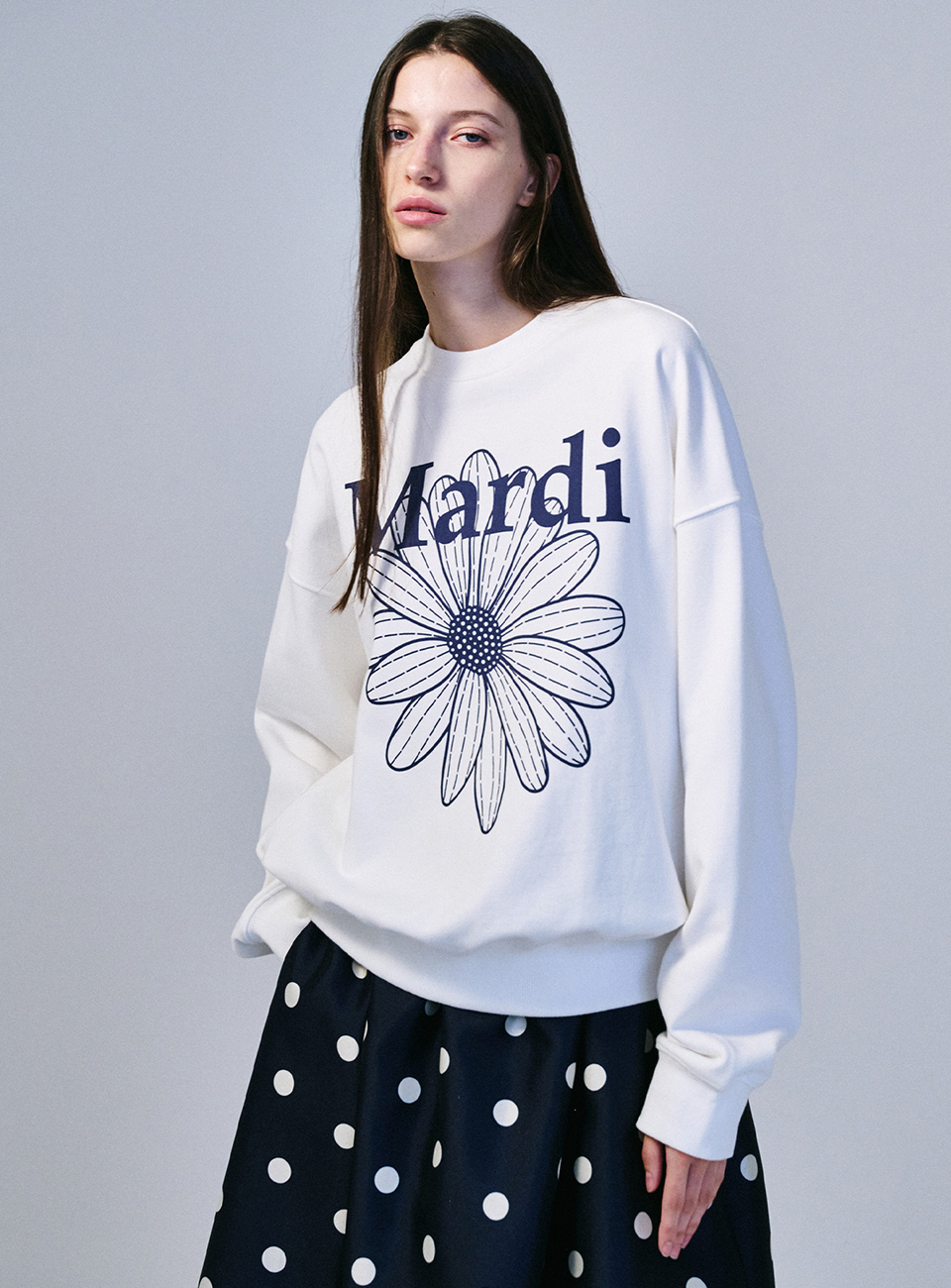 MARDI MERCREDI 3D Embroidered Cotton Sweatshirt main image 0