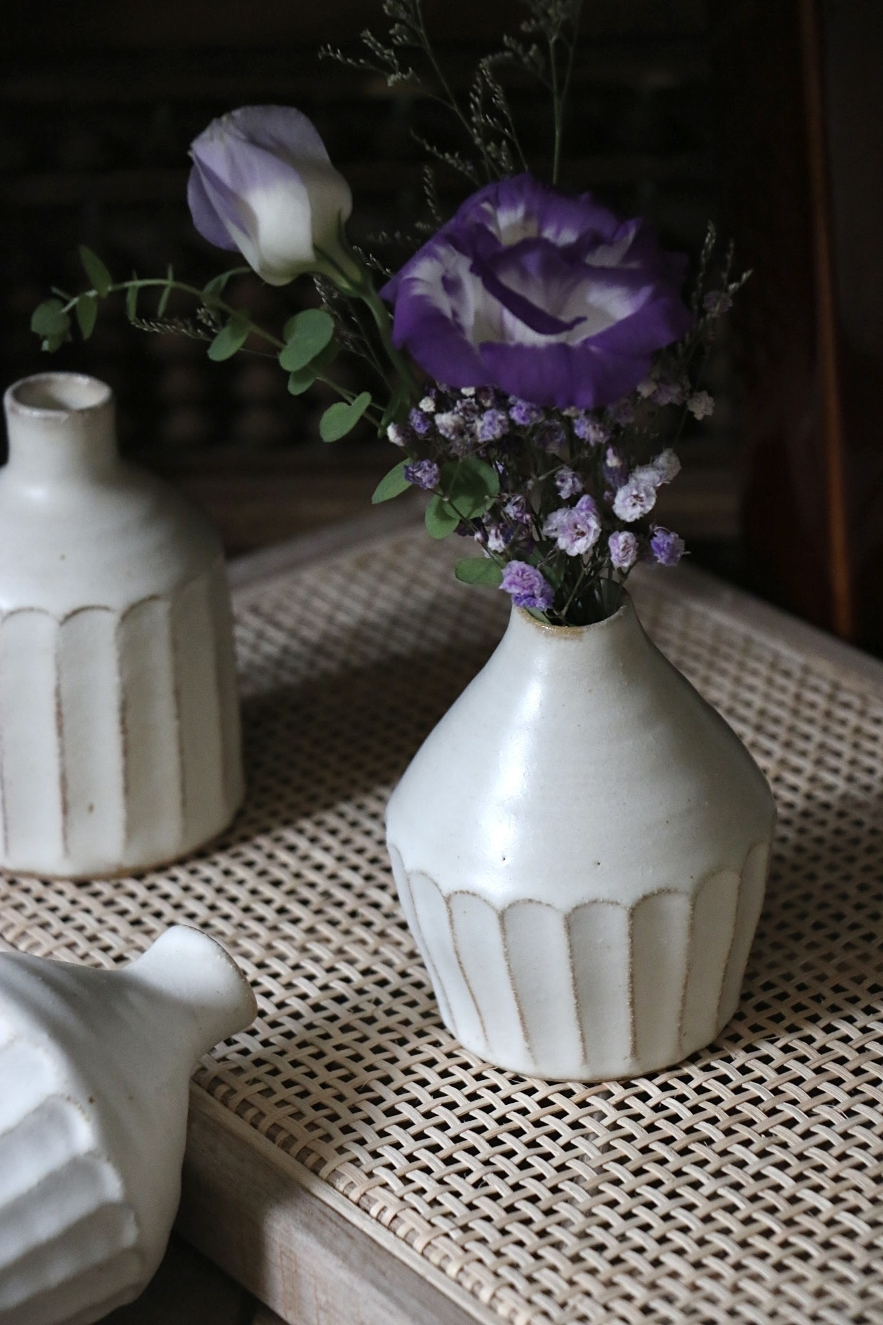 益子燒 錐形口花器