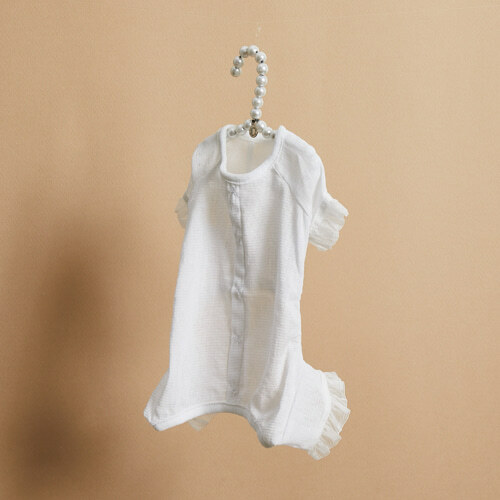 Louisdog 俏皮連身褲 (純白)