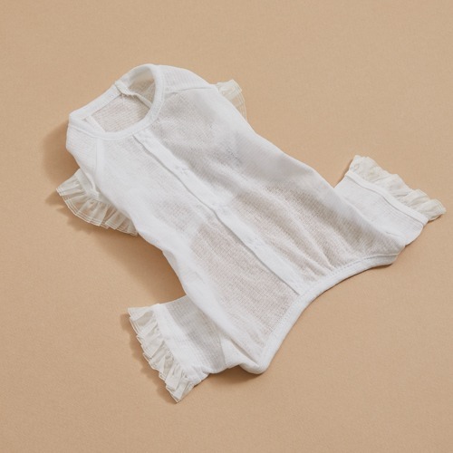 Louisdog 俏皮連身褲 (純白)