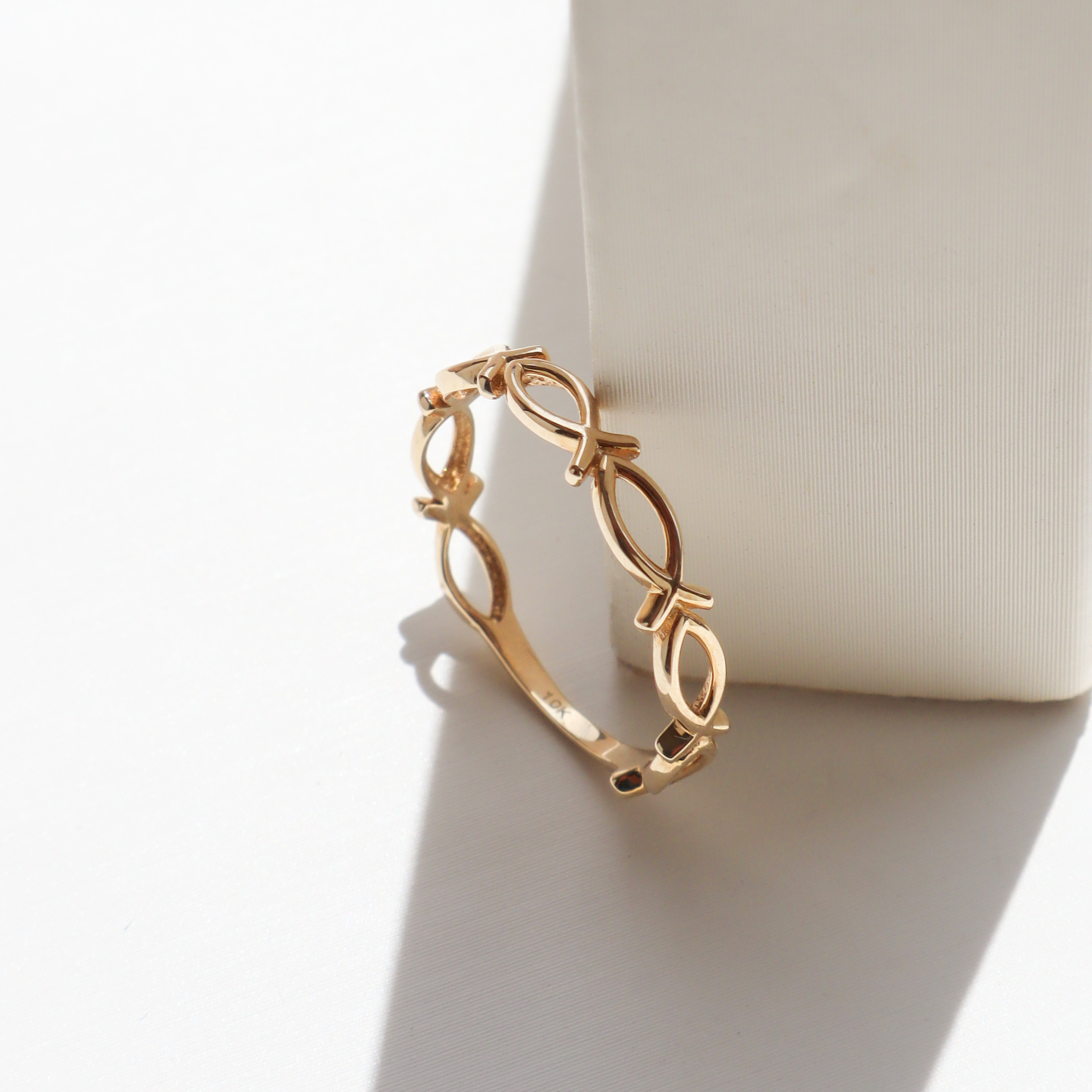 10K/小魚環繞戒指