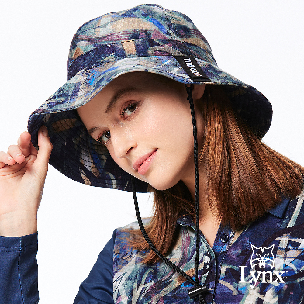 【Lynx Golf】女款潮流歐洲布料造型遮陽時尚筒帽可調節式漁夫帽