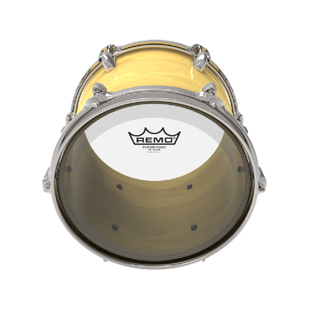 Remo REMO / Powerstroke P4 雙層7-mil +減震環 鼓皮 (透明/霧面)(多種尺寸可選) 第 2 張圖片｜三峽鼓 / 打擊