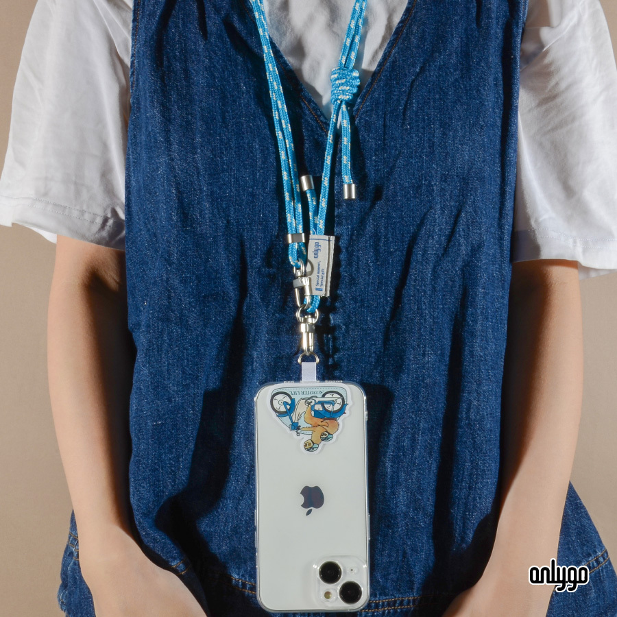 旅する動物．スマホ用のショルダーストラップ(フタユビナマケモノ)