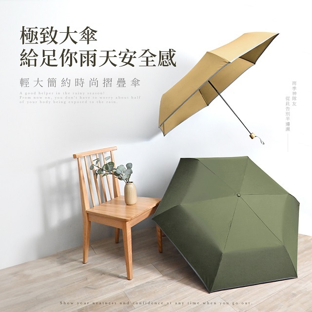 輕大簡約時尚摺疊傘－雨之情