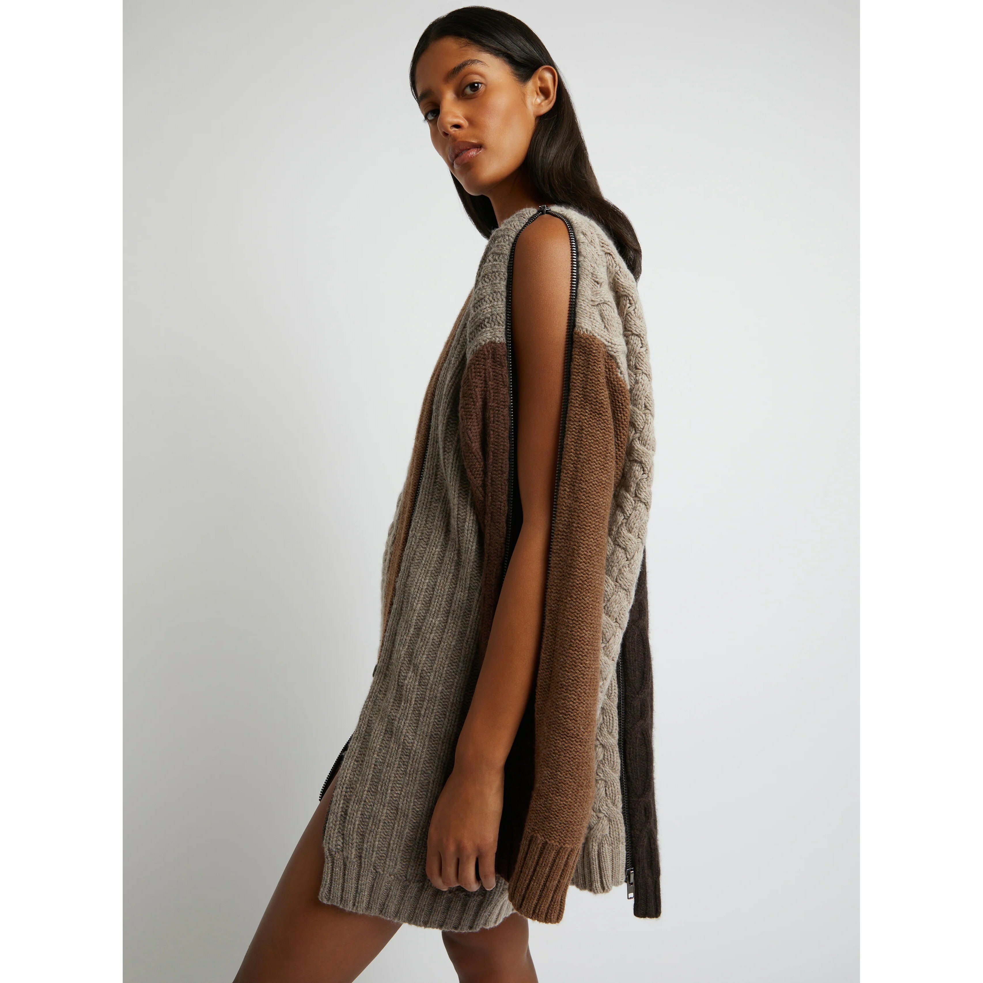 Christopher Esber - 拼接麻花針織洋裝