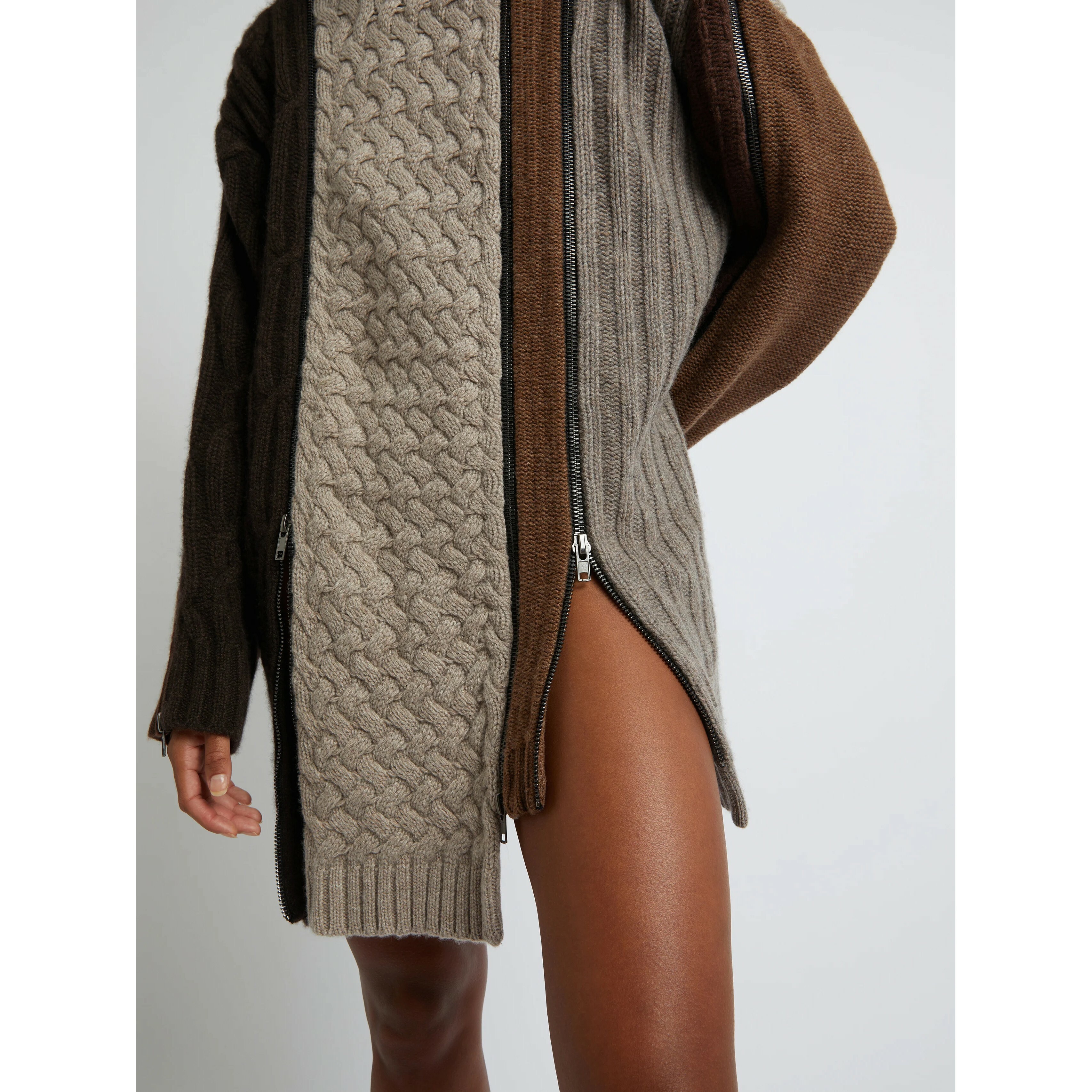 Christopher Esber - 拼接麻花針織洋裝