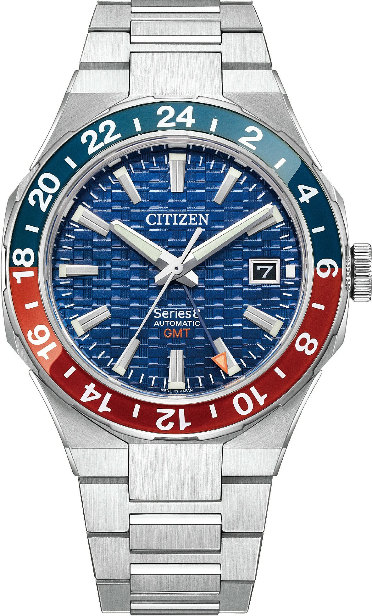 萬年鐘錶 - Citizen 星辰錶  Series 8   880系列  紅藍雙色錶圈抗磁機械男錶  NB6030-59L 錶徑41MM