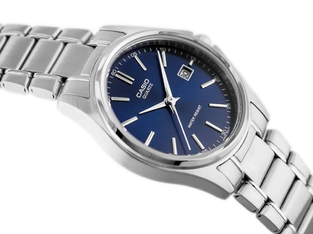 萬年鐘錶 - CASIO  藍面經典不鏽鋼女錶 LTP-1183A-2A  錶徑28MM