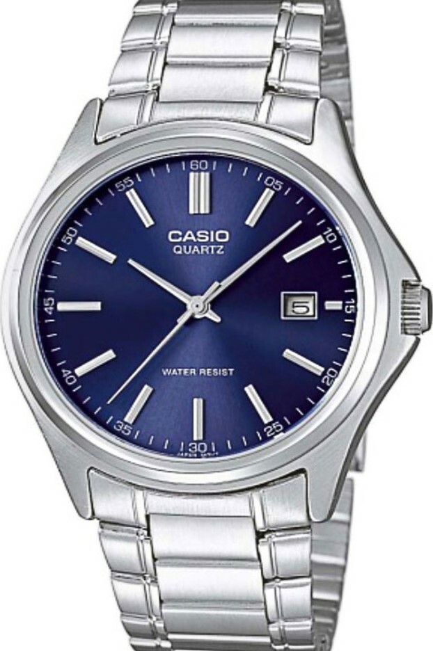 萬年鐘錶 - CASIO  藍面經典不鏽鋼女錶 LTP-1183A-2A  錶徑28MM