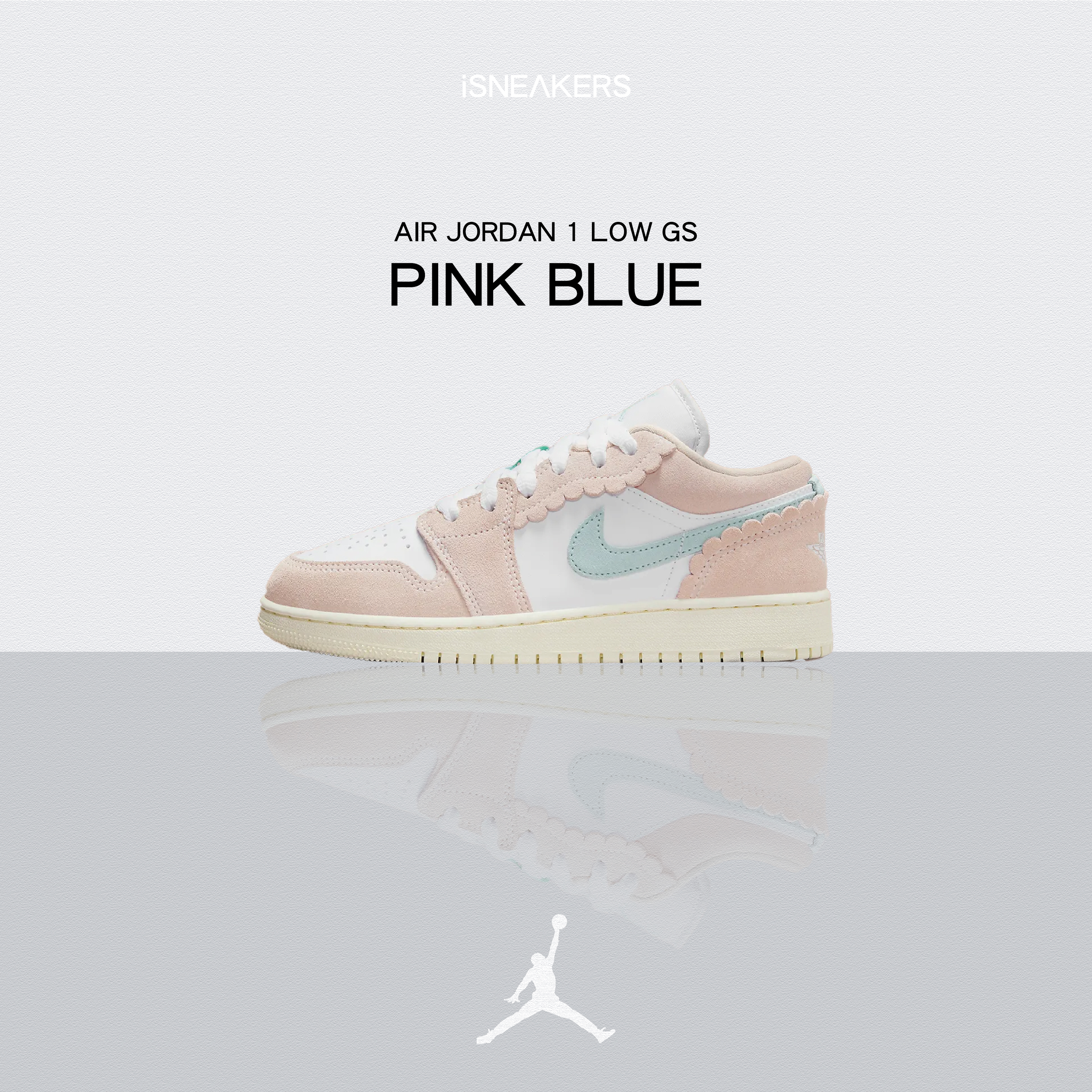 iSNEAKERS｜Air Jordan 1 GS "Pink Blue" 波浪冰淇淋 DZ5356-800