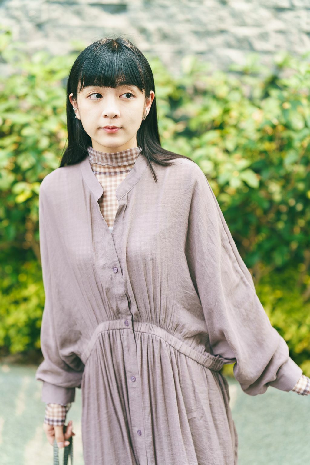 小V領襯衫連衣裙(兩色-摩卡)