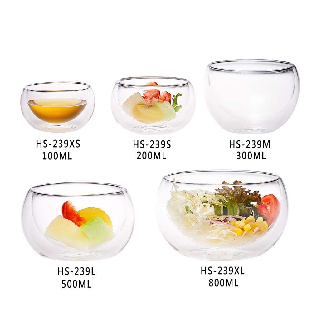 耐熱雙層玻璃碗-300ml/1入