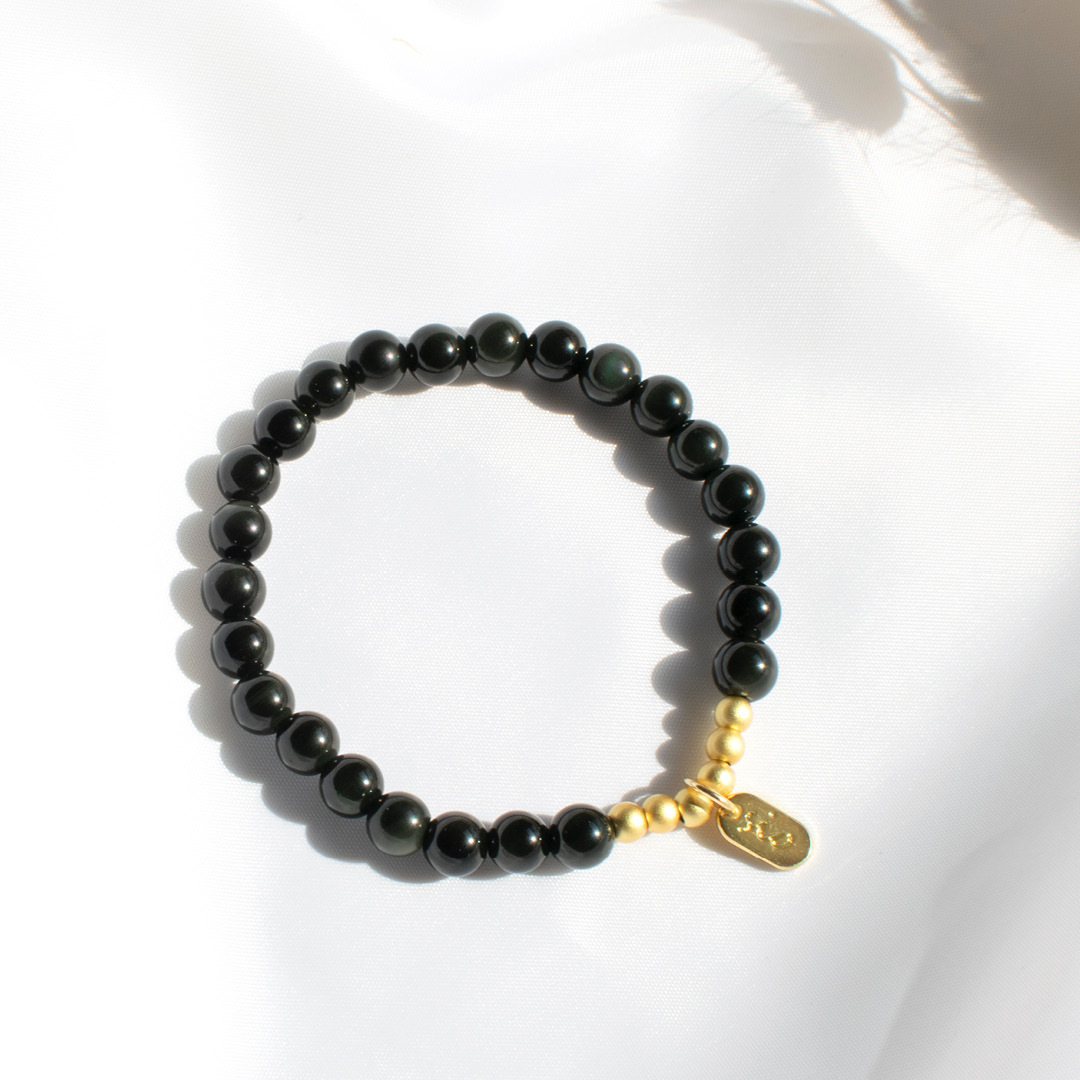 能量手鍊【纍纍】黑曜石手鍊