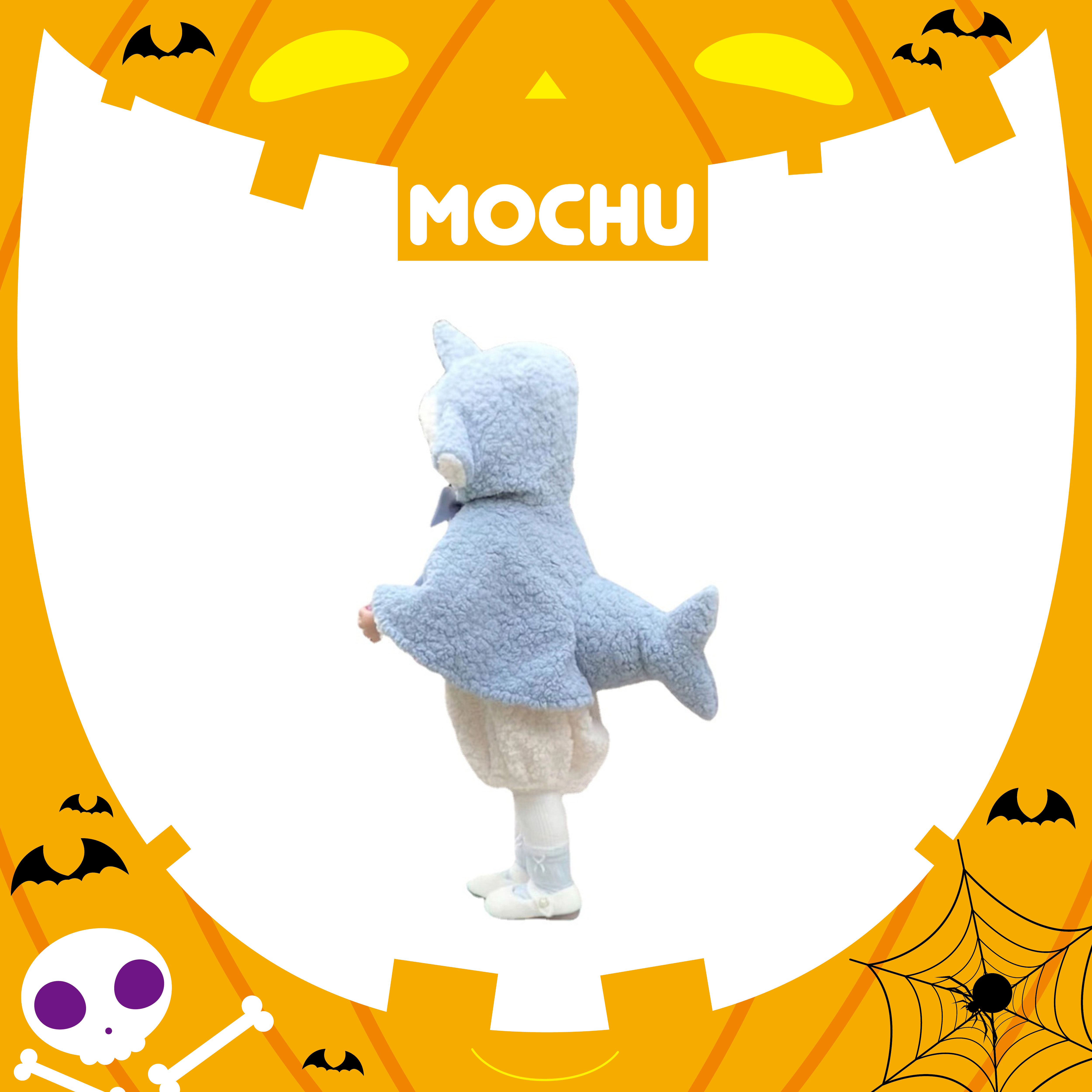 立體小鯊魚絨絨披風