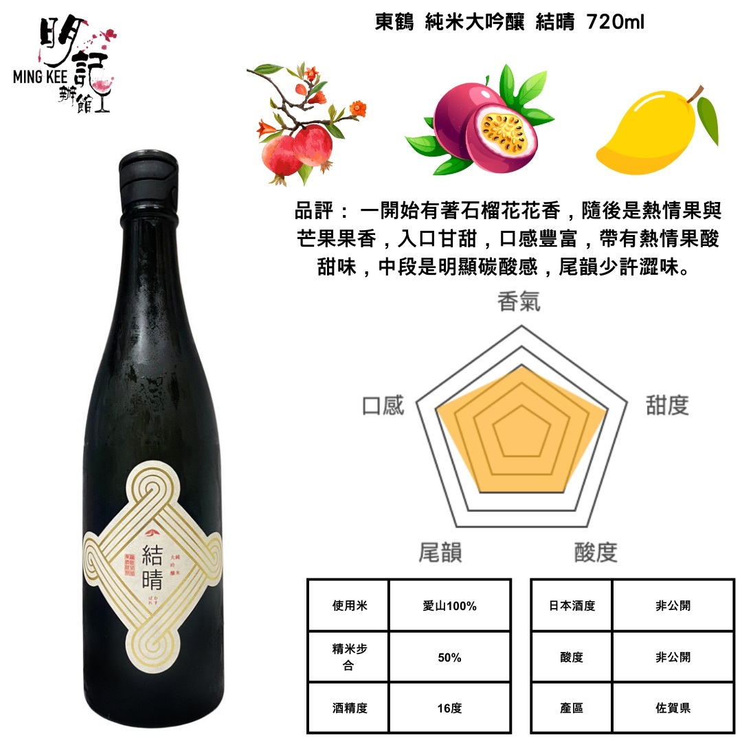 東鶴 純米大吟釀 結晴 720ml