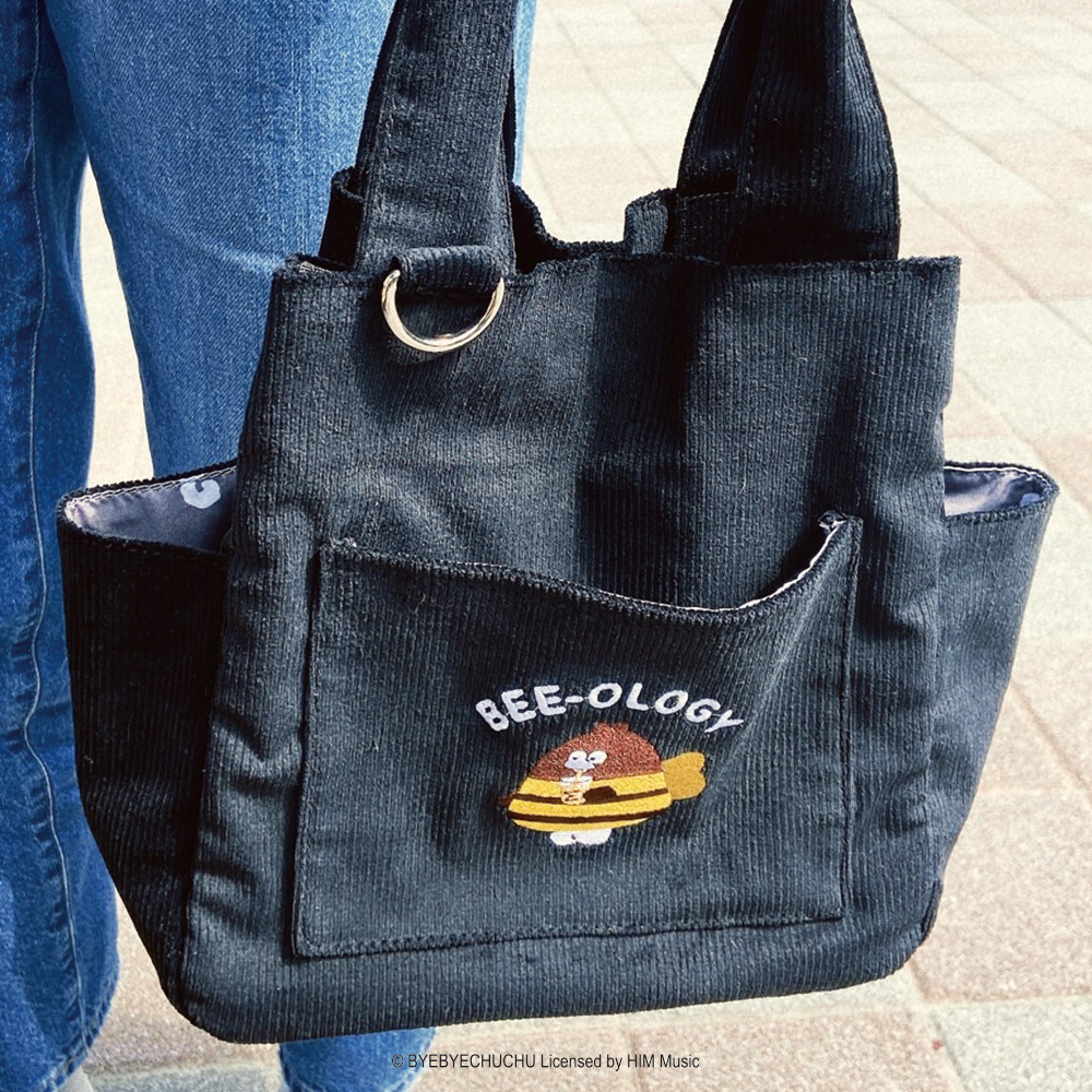 奧樂雞燈心絨手提包