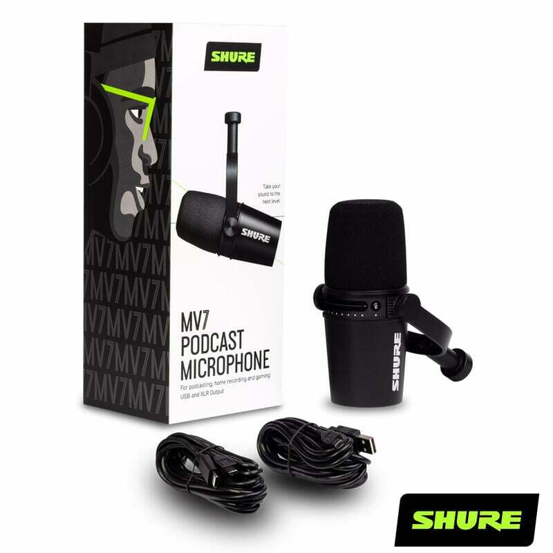 SHURE MV7-W XLR/USB 限量白麥克風(Podcast/錄音/唱歌/)