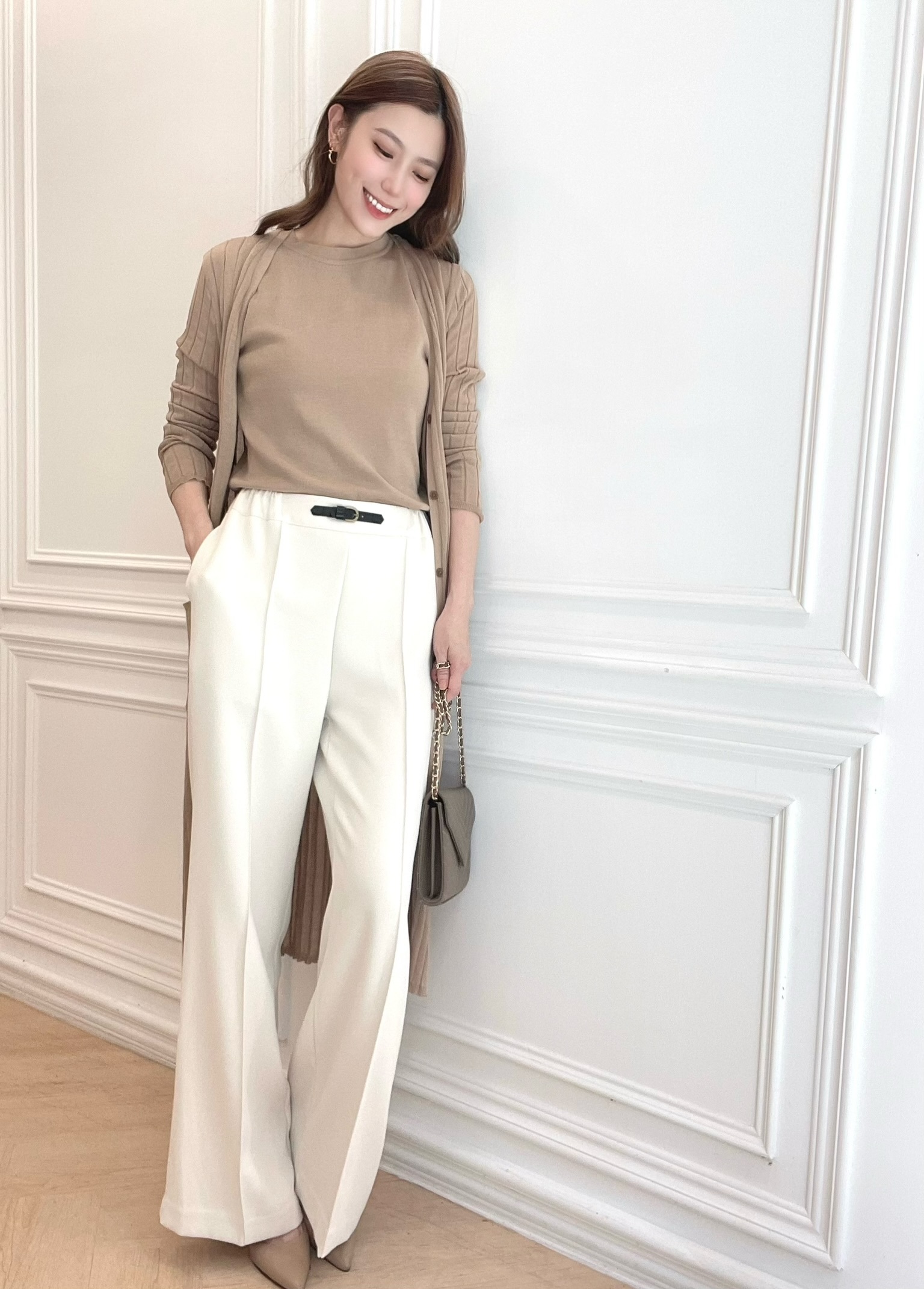 質感坑條針織套裝