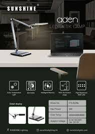 (FTL022SL) ADEN LED護眼檯燈 9W 銀色 輕觸式可調光暗三色溫3000K-6500K