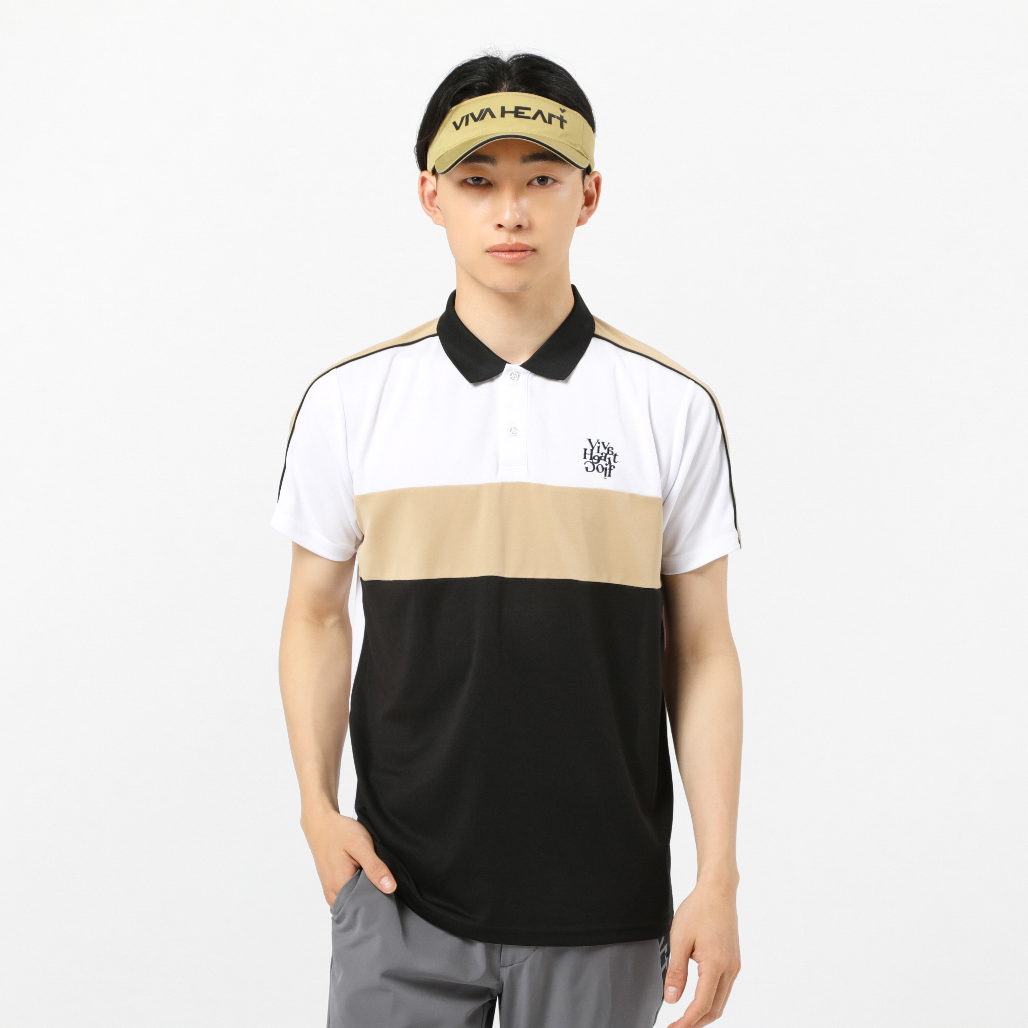 男士-拼接色塊Polo衫