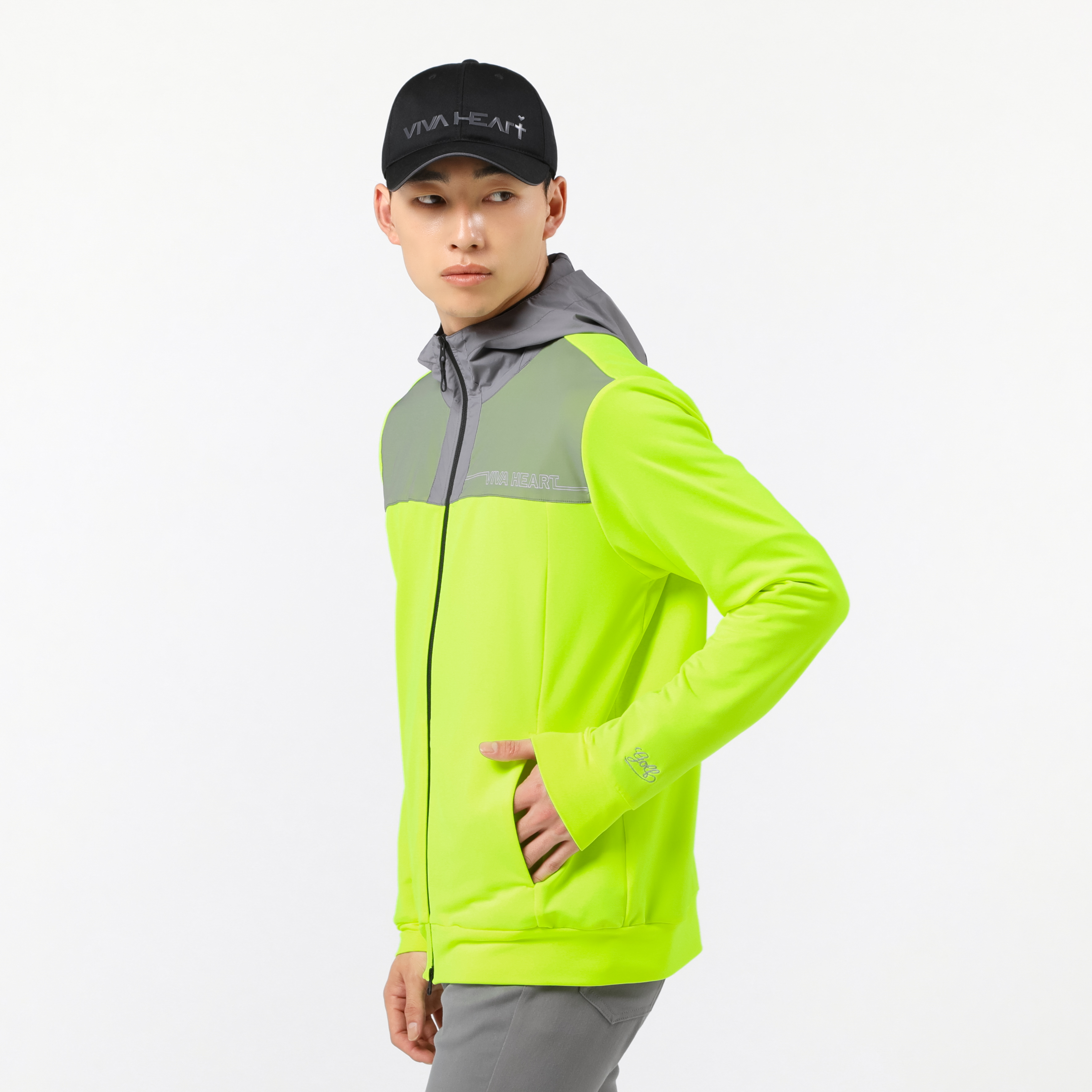 男士-彈力連帽外套