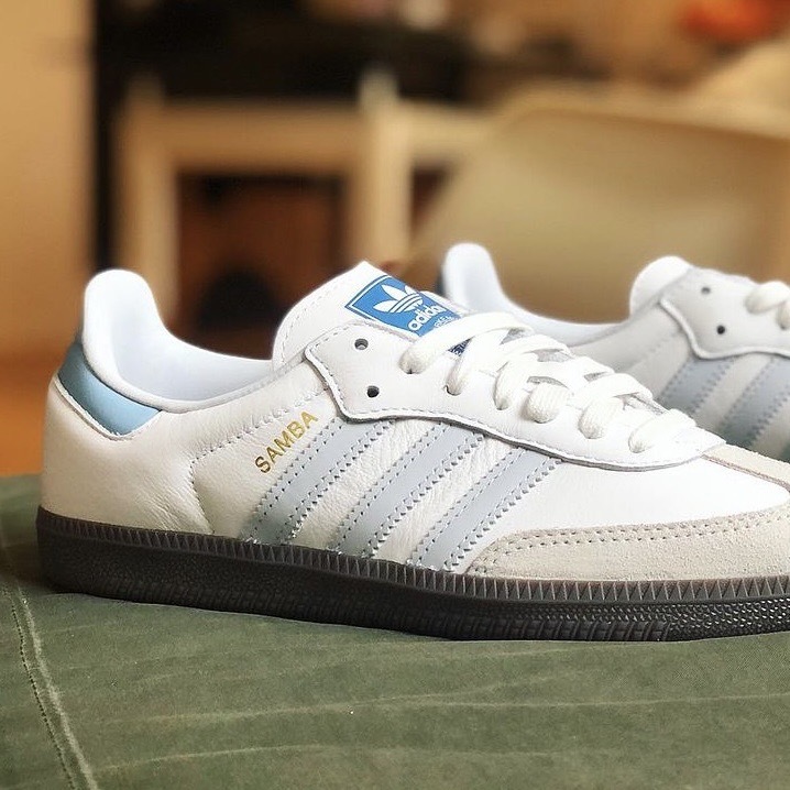 ADIDAS ORIGINALS SAMBA 寶寶藍 休閒鞋  ID2055