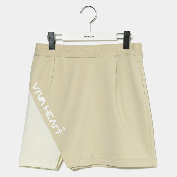 女士-彈力拼色短裙