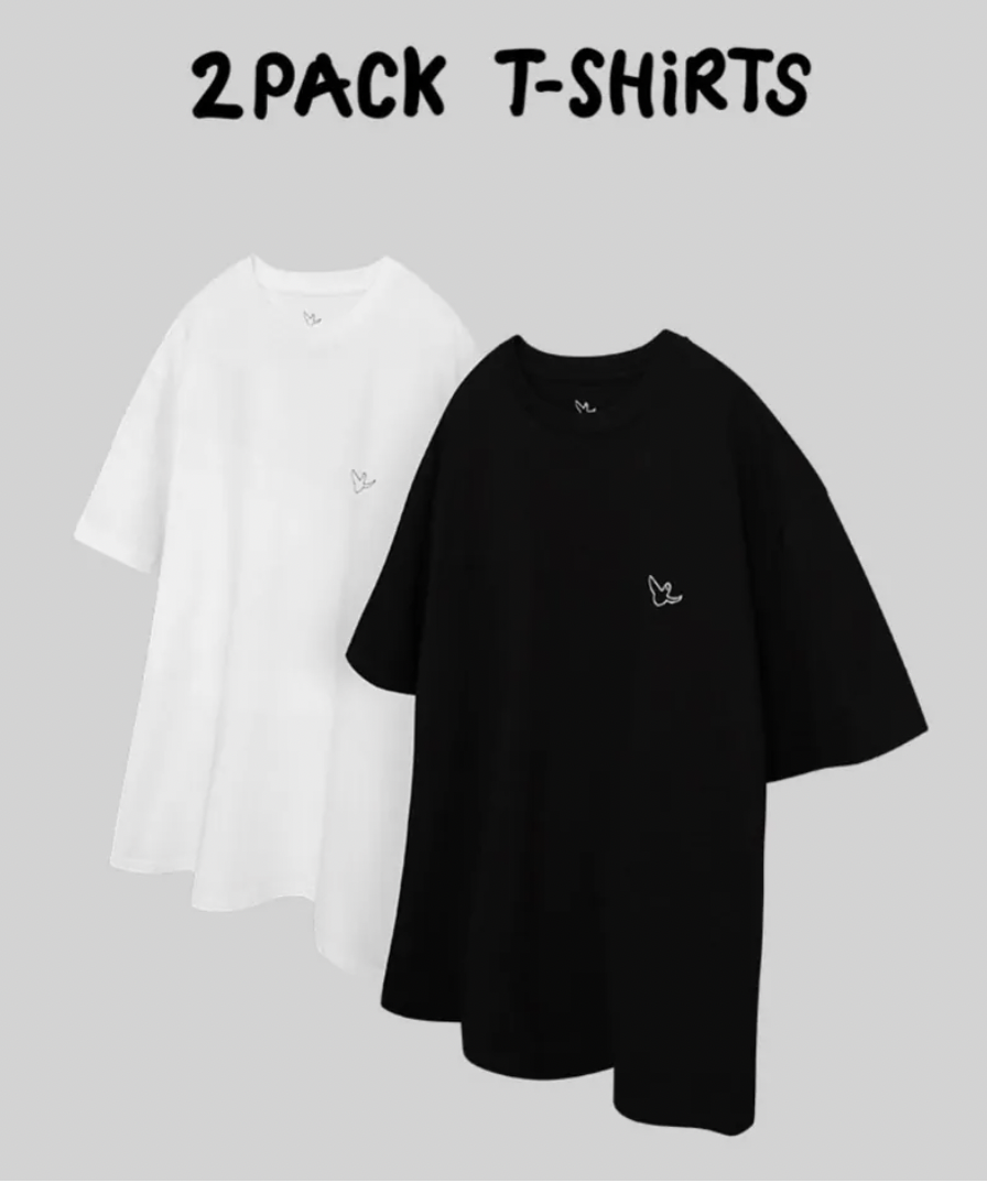 韓國 What it isNt 小天使 兩件組 Logo 短T官方細節