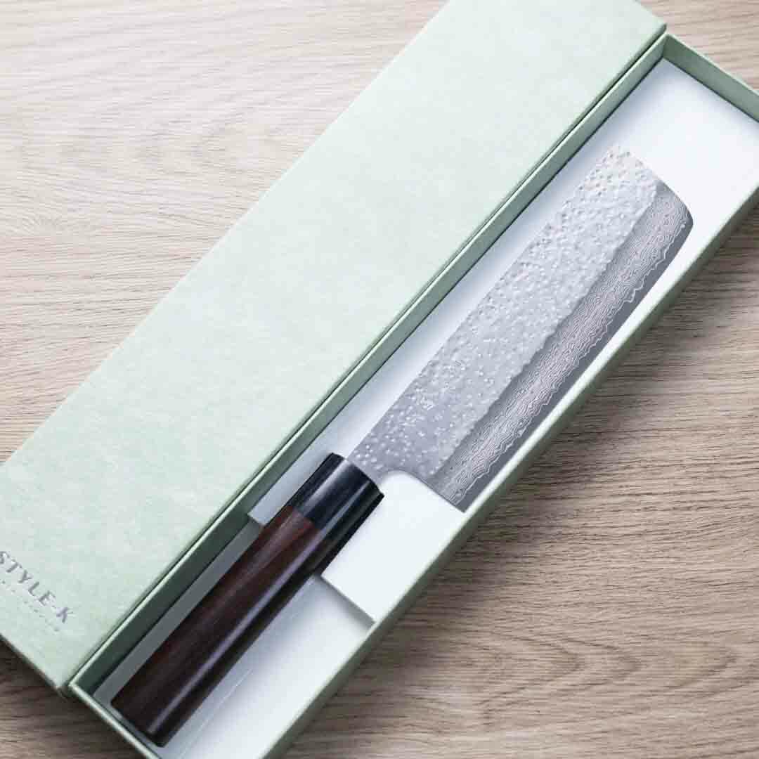 黑崎真 菜切 165mm VG7鋼 鎚目大馬士革