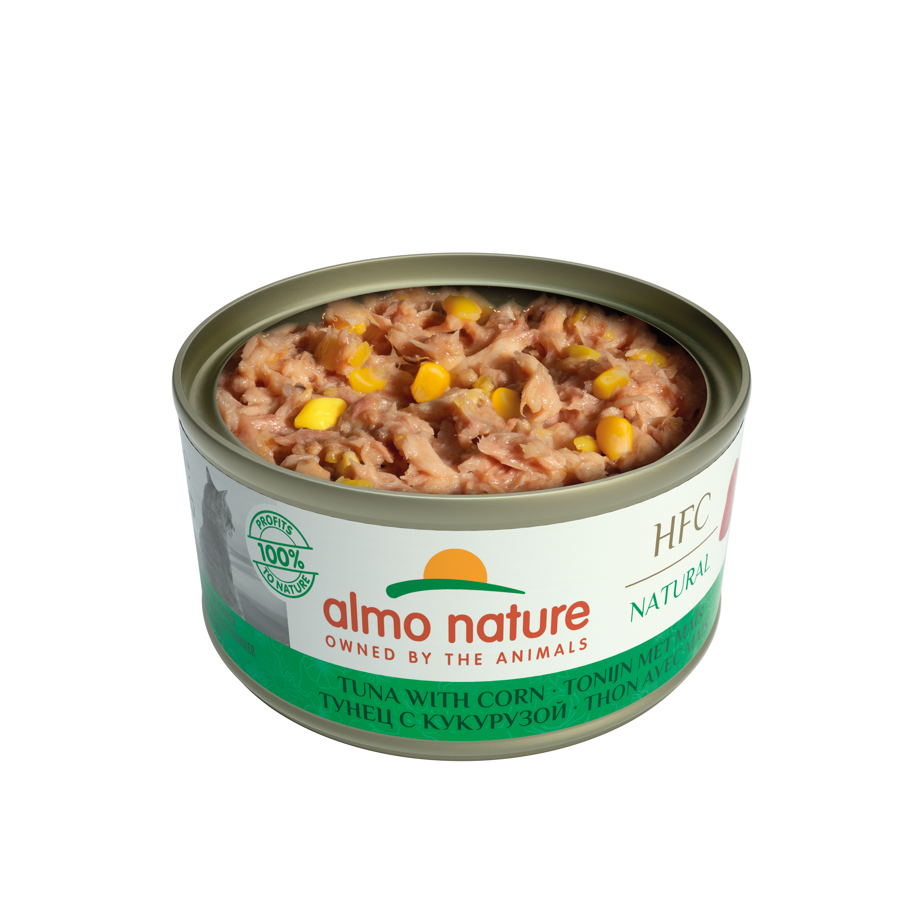 Almo Nature - HFC Natural 吞拿魚+粟米 Tuna with Corn 70g