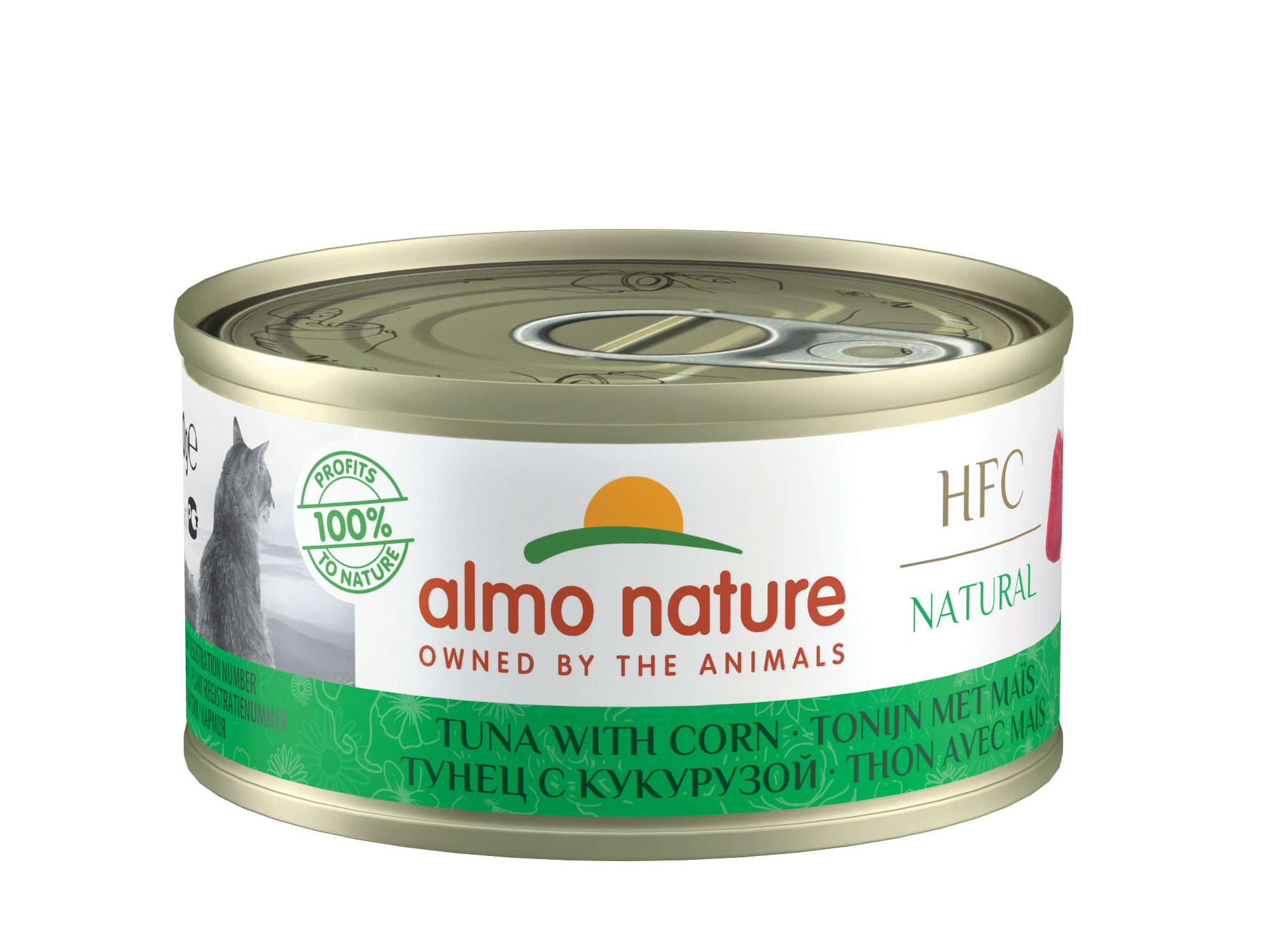 Almo Nature - HFC Natural 吞拿魚+粟米 Tuna with Corn 70g