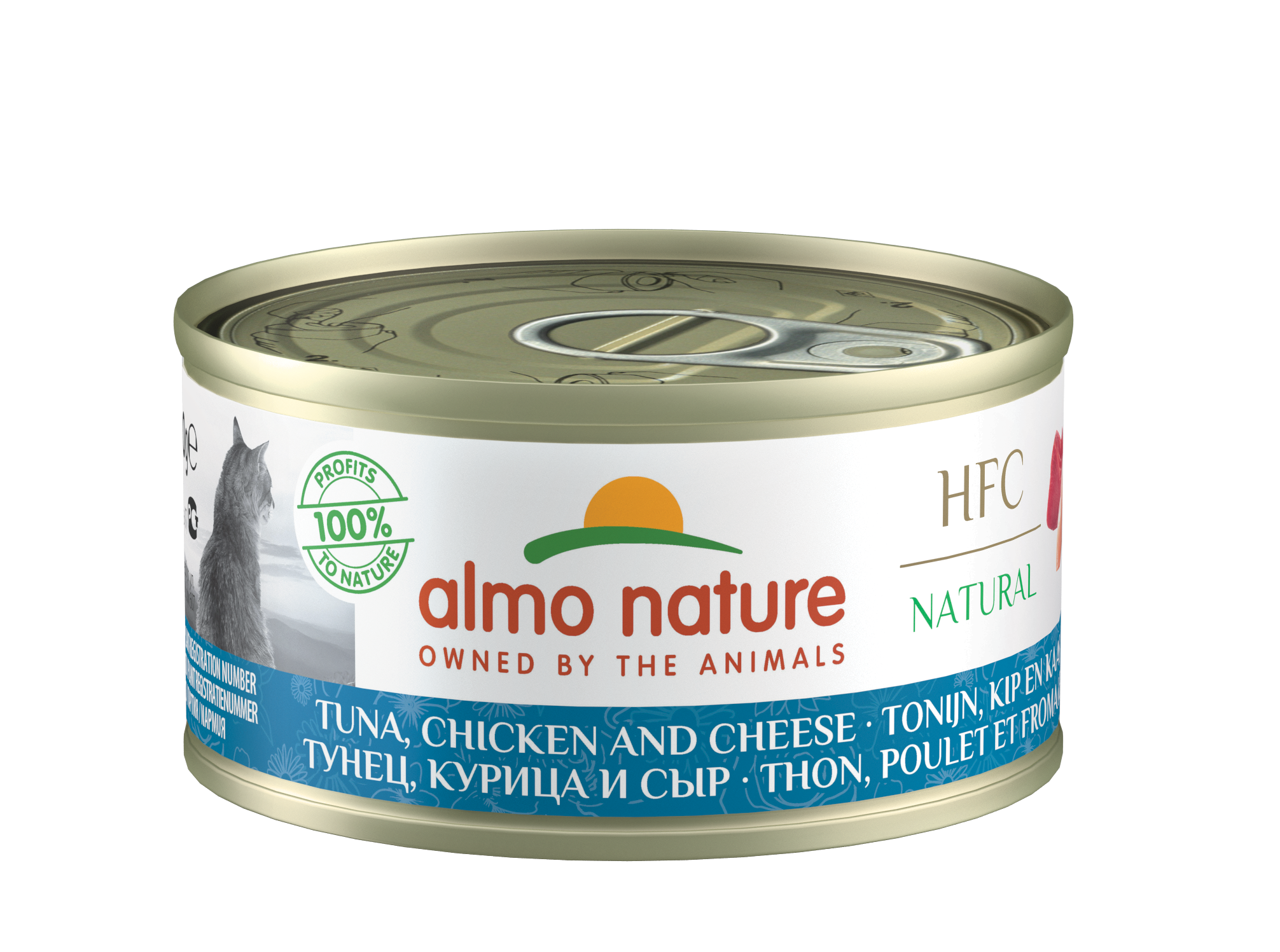 Almo Nature - HFC Natural 吞拿魚+雞肉+芝士 Tuna, Chicken and Cheese 70g