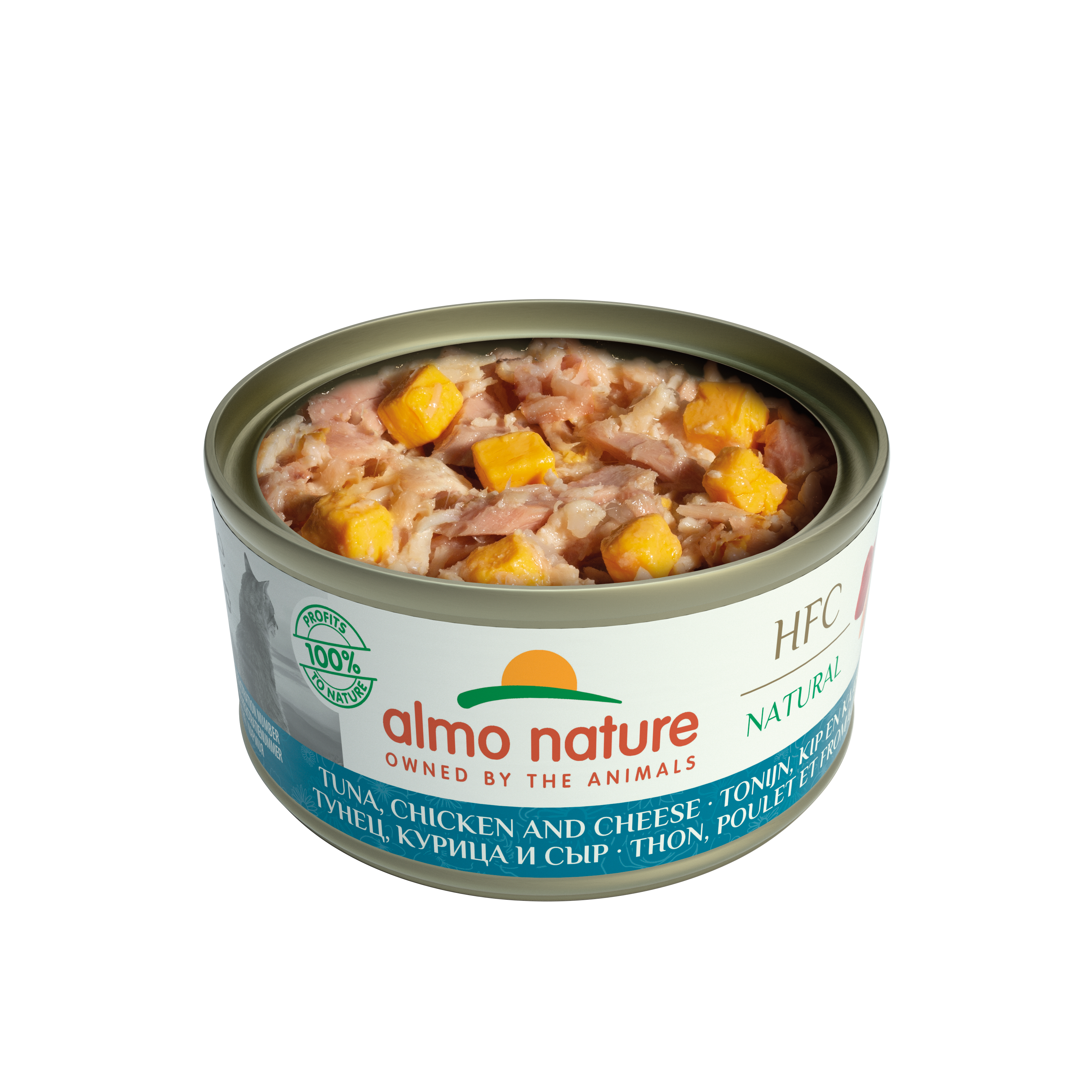 Almo Nature - HFC Natural 吞拿魚+雞肉+芝士 Tuna, Chicken and Cheese 70g