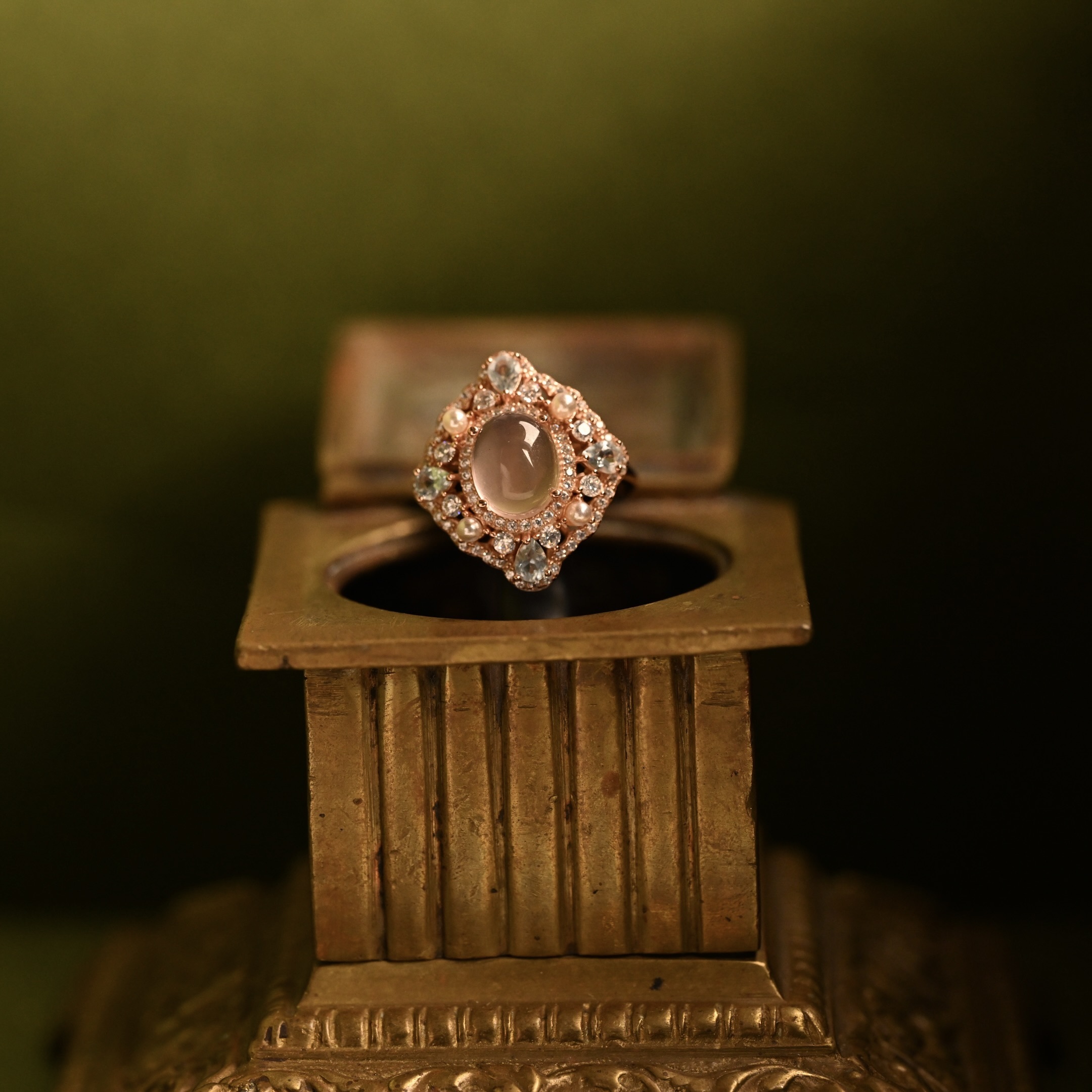 粉水晶 海藍寶 珍珠