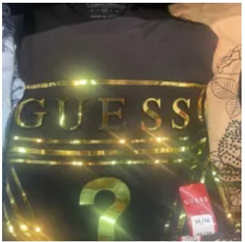 [S] GUESS RICKY LOGO CREW,JET BLACK, XBBI10KAK91 (SGU436)