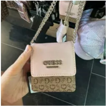 [S] GUESS 20GF190 MINI POUCH CROSSBODY,NATURAL LOGO, 885503055548 (SGU441)