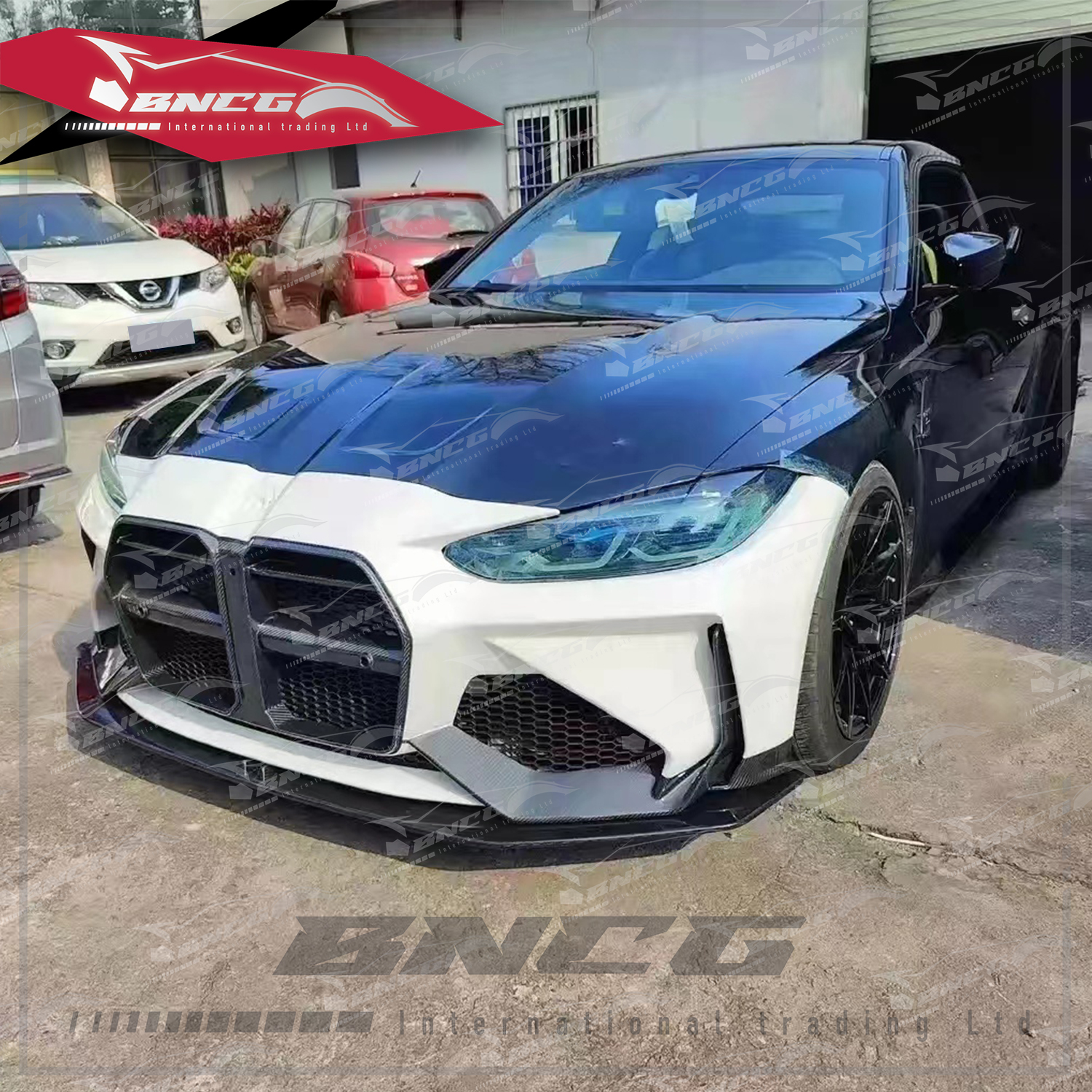 寶馬 BMW M3 G80 M4 G82 乾碳纖維 外觀件 空力套件 ADRO款 前保桿 鵝頸尾翼