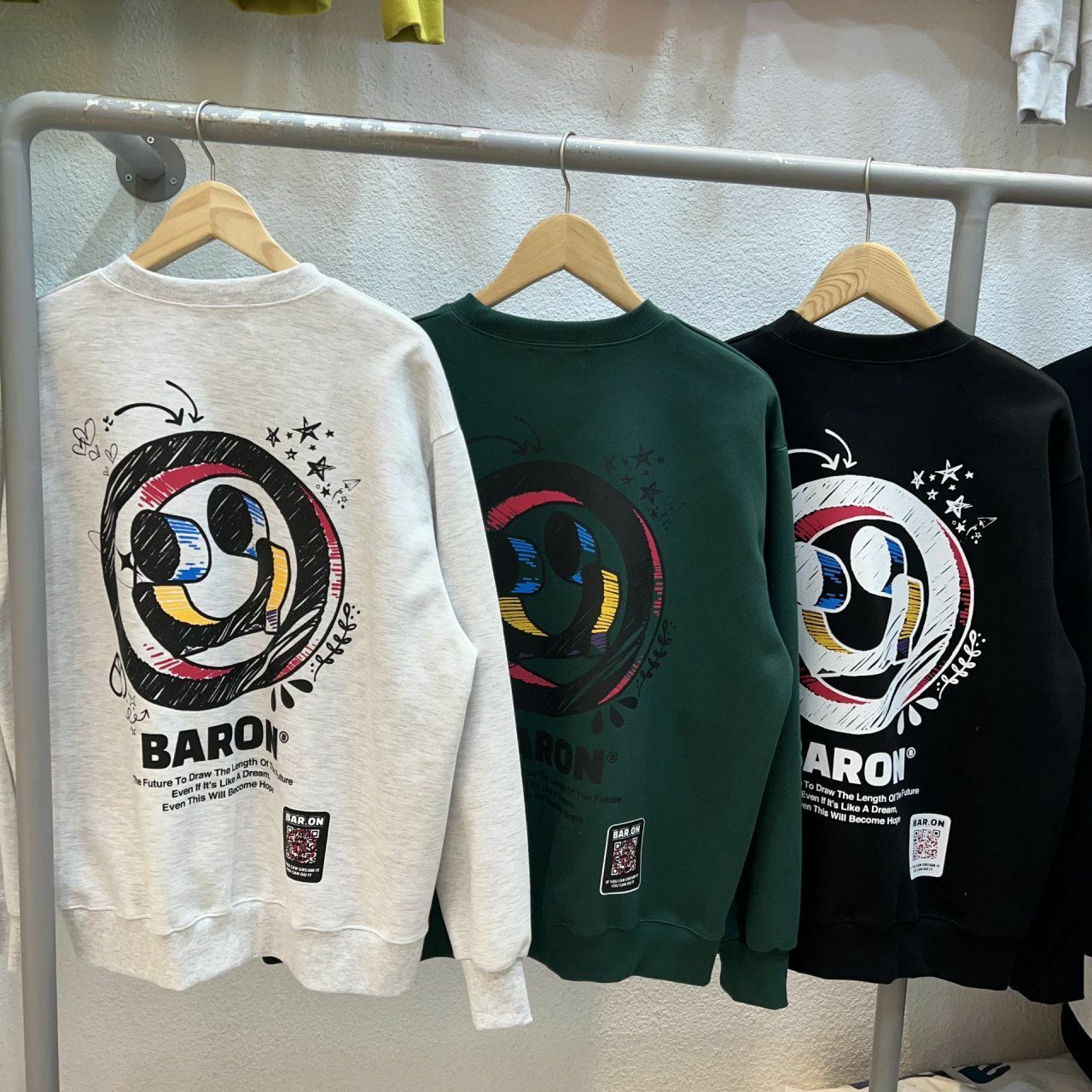 哈哈笑圖案衛衣 BARON-030T